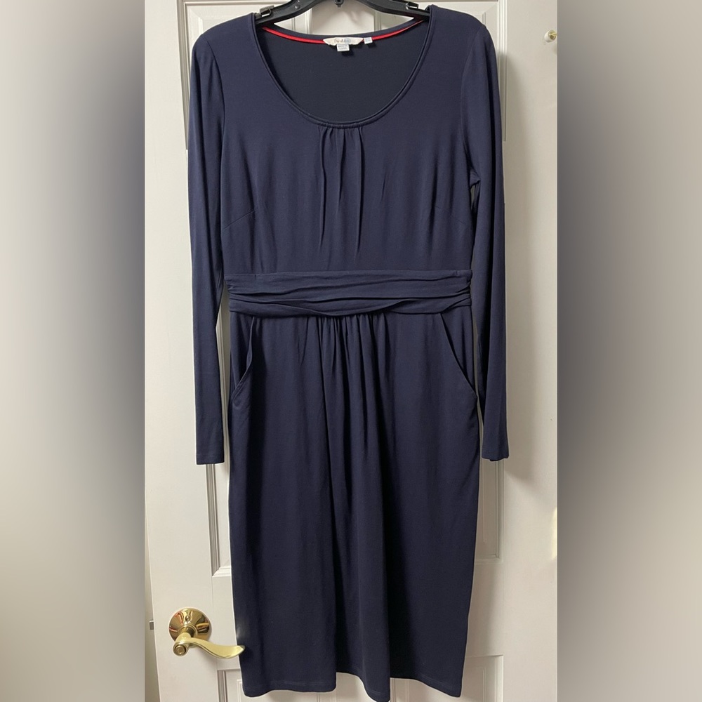 Boden Jersey Knit Navy Dress